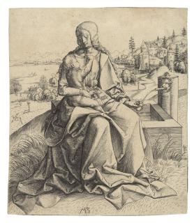 Master MZ - The Virgin and Child by the Fountain