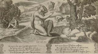 Master of The Die - Cupid Fleeing from Psyche, from Fable of Psyche (B. 52)