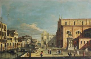 Master Of The Langmatt Foundation Views, Apollonio Domenichini? - A View Of The Campo Santi Giovanni E Paolo, Venice, Looking On The Scuola Di San Marco And The Chiesa Santa Maria Dei Frari