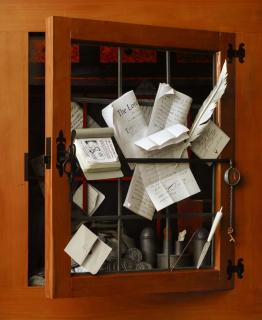 Matej Kosir - Cornelius N. Gysbrechts: Trompe-L\'oeil eines geöffneten Wandschranks (Nr. 8)