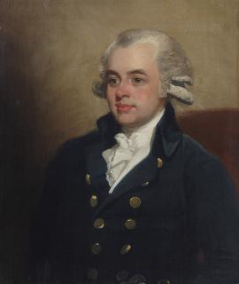 Mather Brown - Portrait of A Gentleman, Half-Length, In A Dark Blue Coat And Cravat