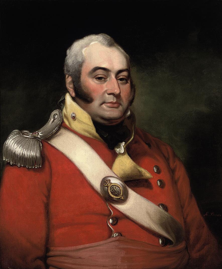 Mather Brown - Portrait of George Fermor, 3rd Earl of Pomfret (1768-1830), half-length, wearing the uniform of a Captain in the Northamptonshire Militia