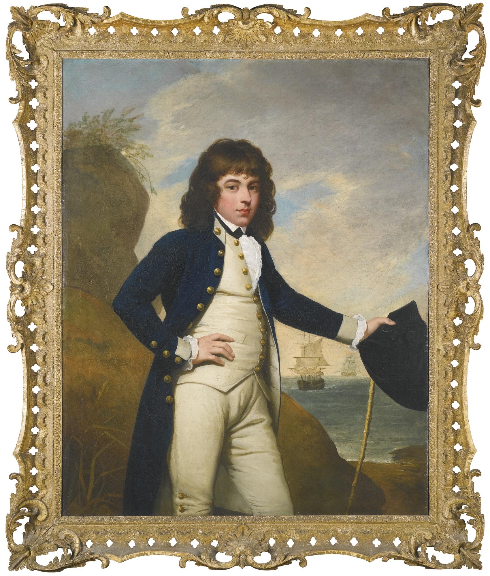Mather Brown - Portrait Of William Leyborne Popham, R.N. (Died 1790), When Aged Seventeen, In Naval Uniform