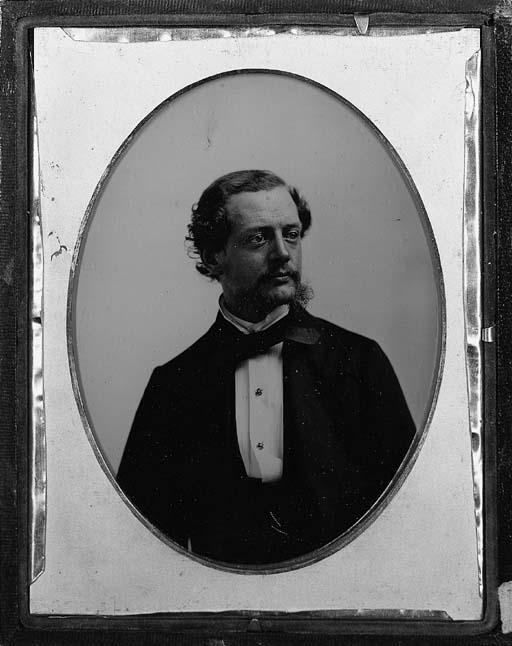 Mathew Brady - Double-sided portrait of a gentleman, circa 1850s