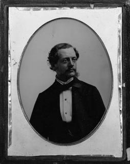 Mathew Brady - Double-sided portrait of a gentleman, circa 1850s