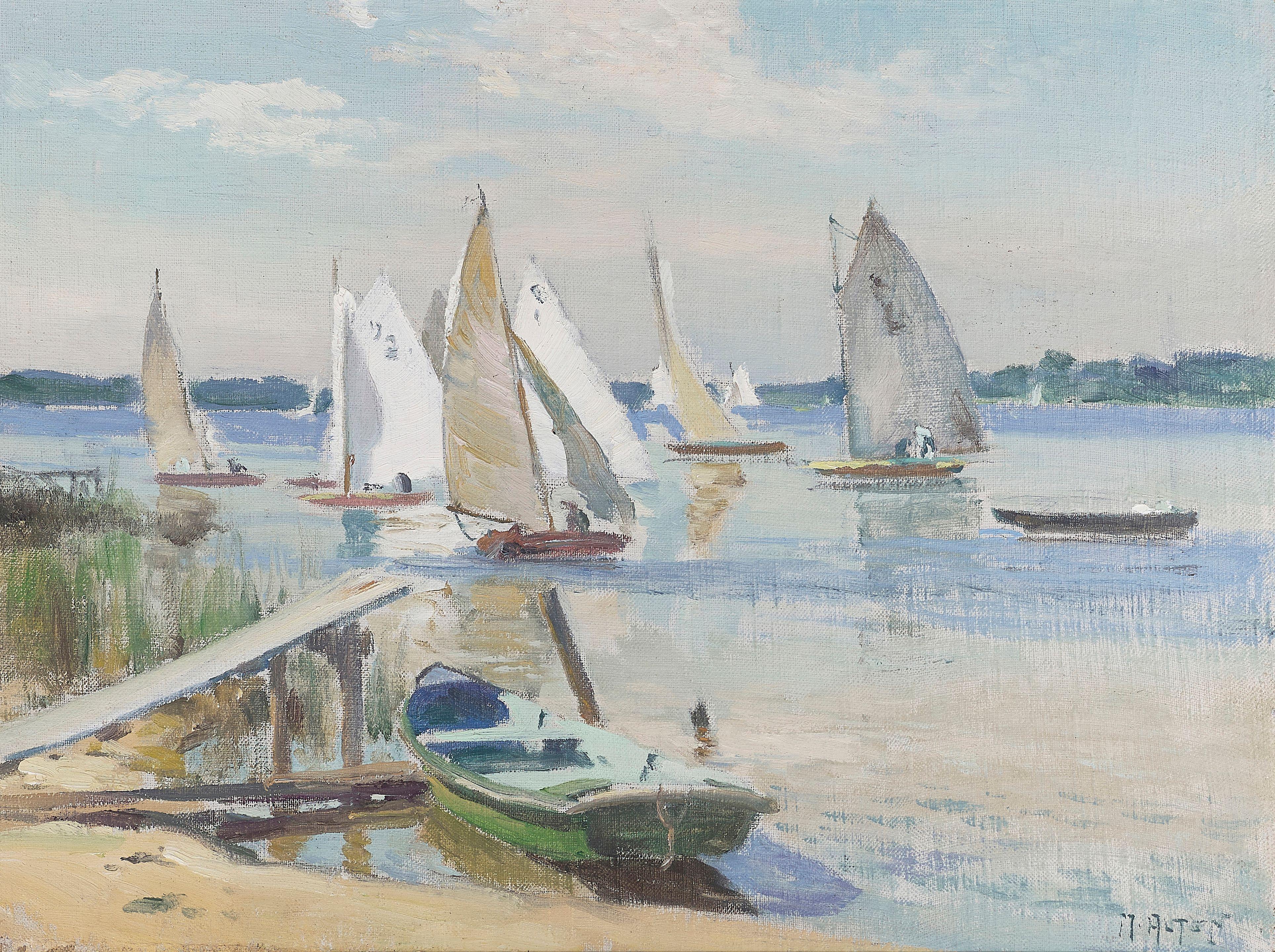 Mathias Joseph Alten - Sailing Boats Off Shore