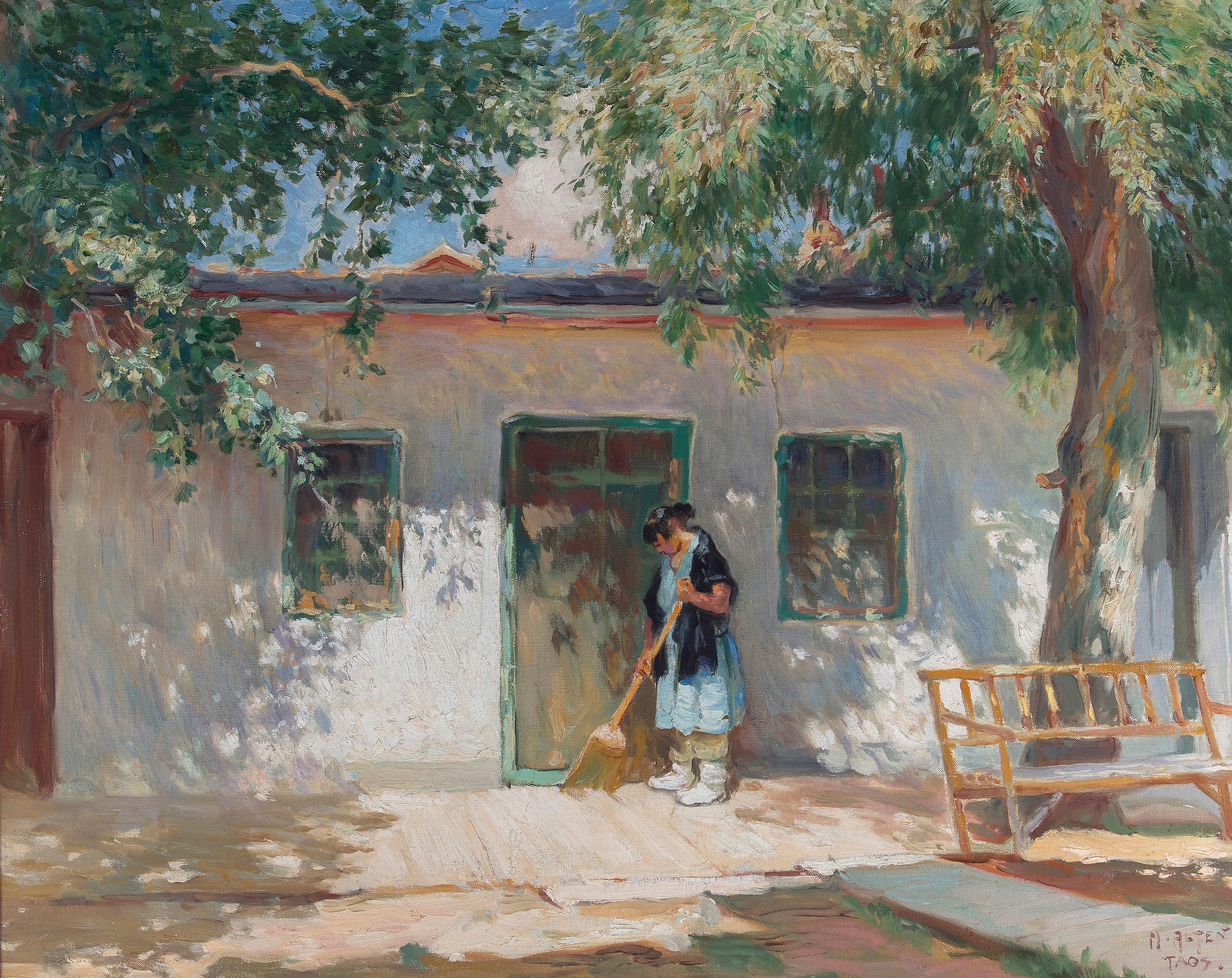 Mathias Joseph Alten - Sweeping the Porch