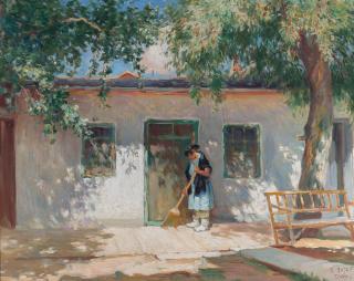 Mathias Joseph Alten - Sweeping the Porch