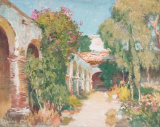 Mathias Joseph Alten - The Courtyard at Mission San Juan Capistrano