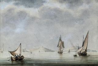 Mathieu-Antoine Roux - Shipping in a calm off the French coast