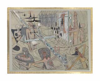 Matta - La rencontre du Vitreur avec le forçat de la lumière (en hallucination première)