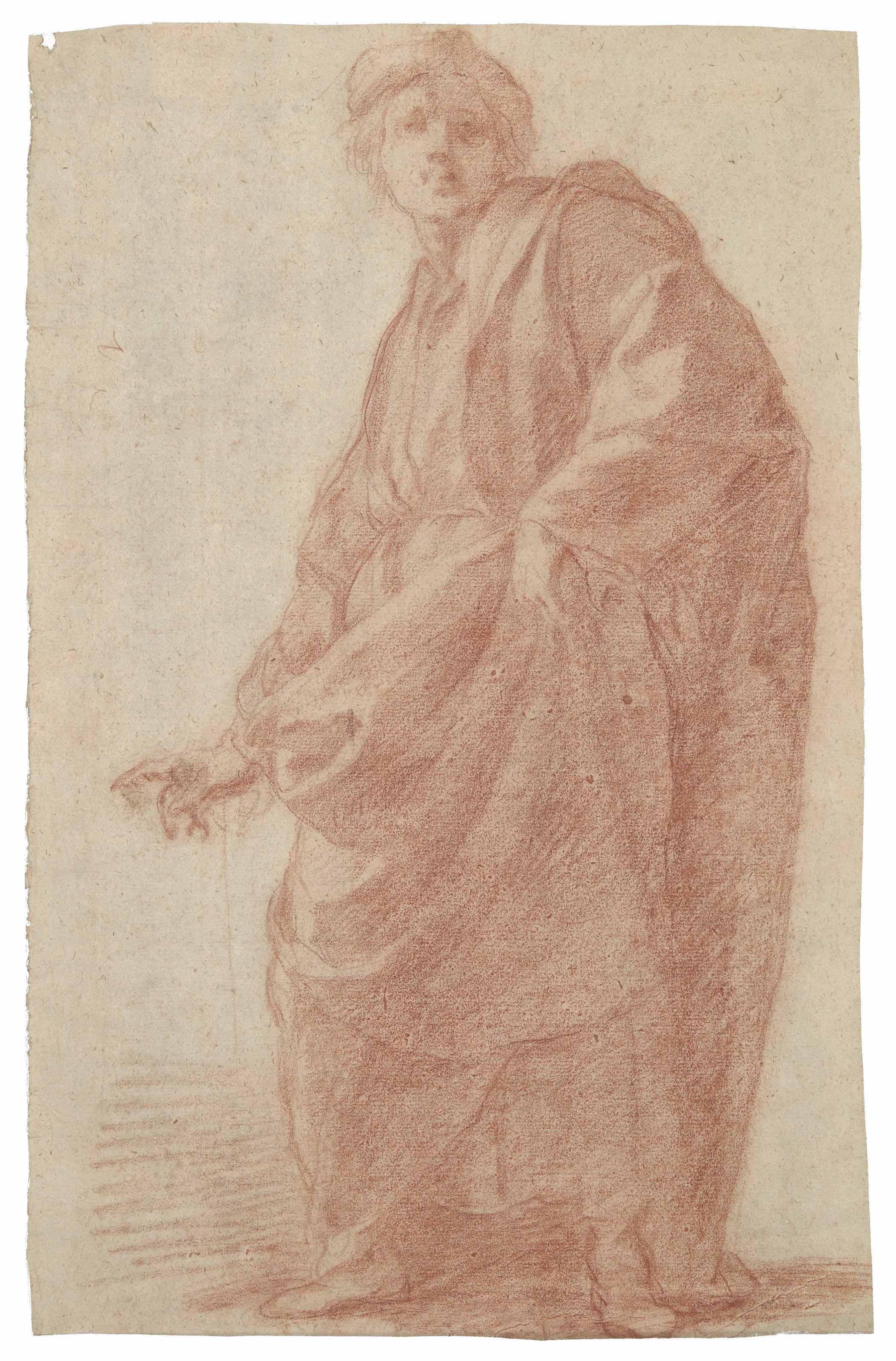 Matteo Rosselli - A man gesturing to the left, heavily robed