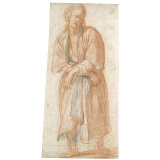 Matteo Rosselli - Study Of A Captive Figure In A Long Coat