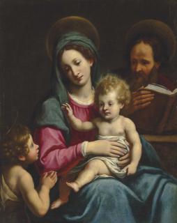 Matteo Rosselli - The Holy Family with the Infant Saint John the Baptist