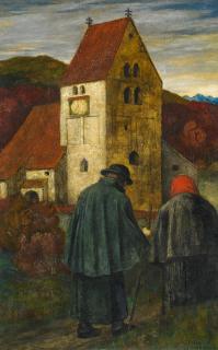 Matthäus Schiestl - »Kirchgang«.