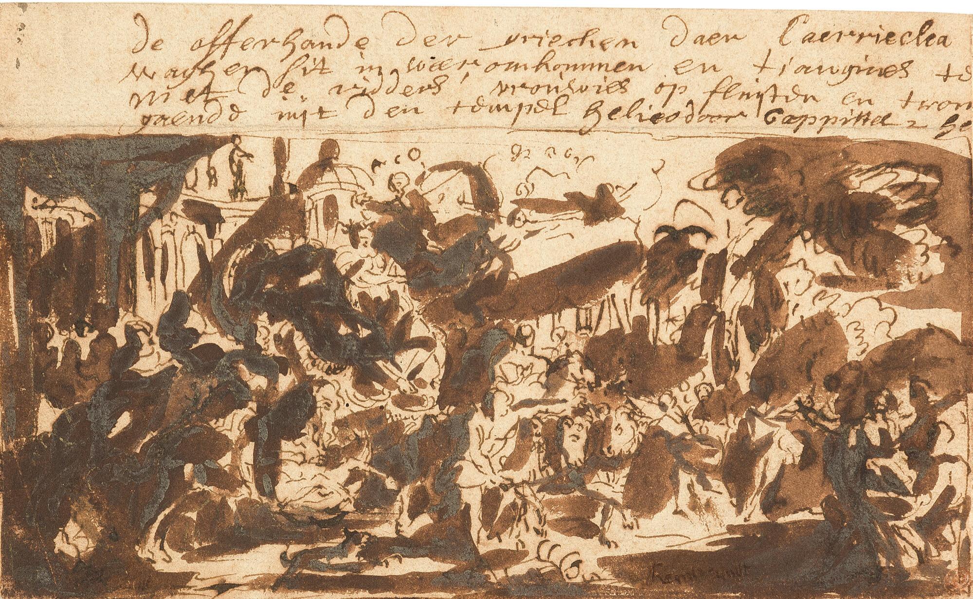 Matthäus Terwesten - Theagenes und Chariclea verlassen den Tempel der Diana nach ihrem