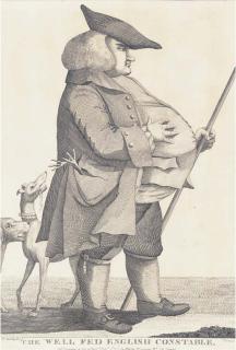 Matthew Darly - The Well Fed English Constable; Timothy Tallow qnd his wife, going to Graves Hall on a Sunday; The Cambridge Jockey; View on the Pont Neuf at Paris; and The Village Assembly, with 8 further works by the same hand