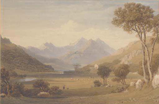 Matthew Ridley Corbet, A.R.A. - Harvesters in a highland landscape