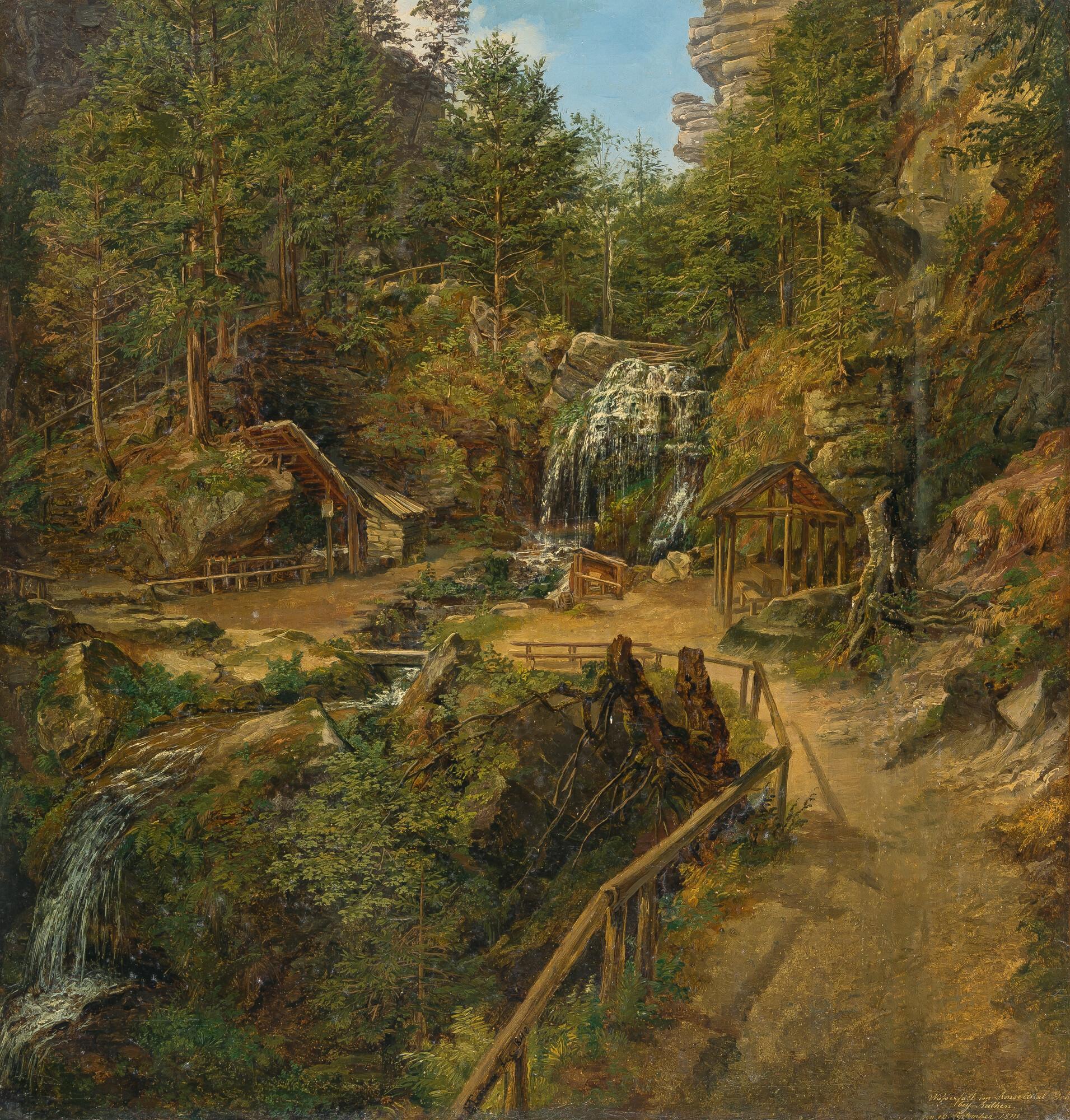 Matthias Rudolf Toma - Wasserfall im Amseltal bei Rathen