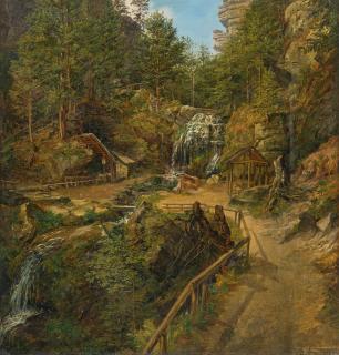 Matthias Rudolf Toma - Wasserfall im Amseltal bei Rathen