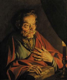 Matthias Stom - Saint Matthew by candlelight