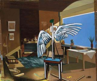 Matthias Weischer - Familie O. Nachmittag (Family O. Afternoon)