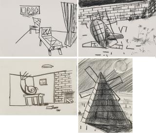 Matthias Weischer - Konvolut von 4 Zeichnungen.