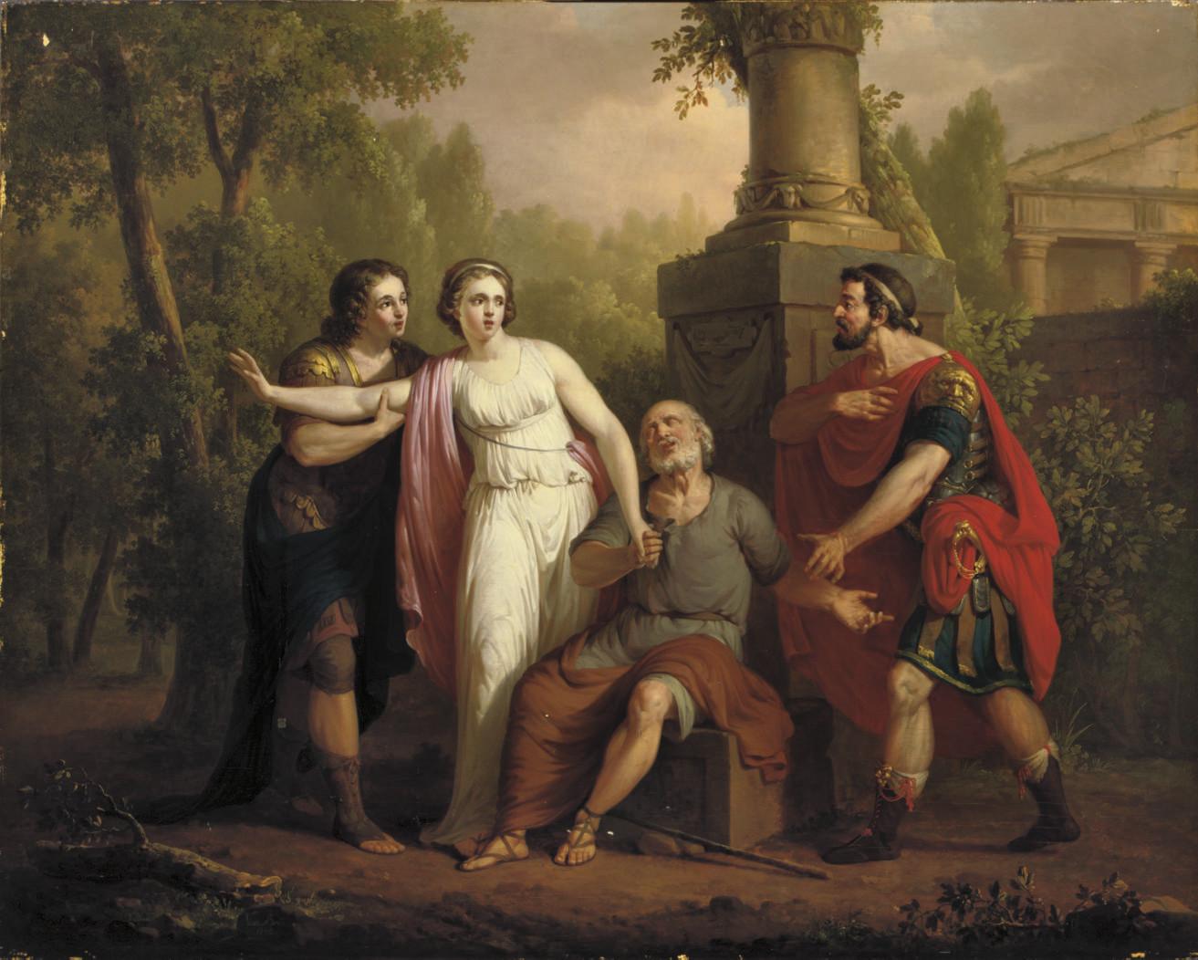 Matthieu-Ignace Van Bree - Briseis taken from Achilles by the heralds Talthybios and Eurybates