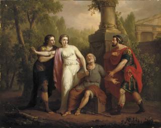 Matthieu-Ignace Van Bree - Briseis taken from Achilles by the heralds Talthybios and Eurybates
