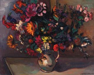 Matthieu Wiegman - A Still Life With A Bouquet In A Vase