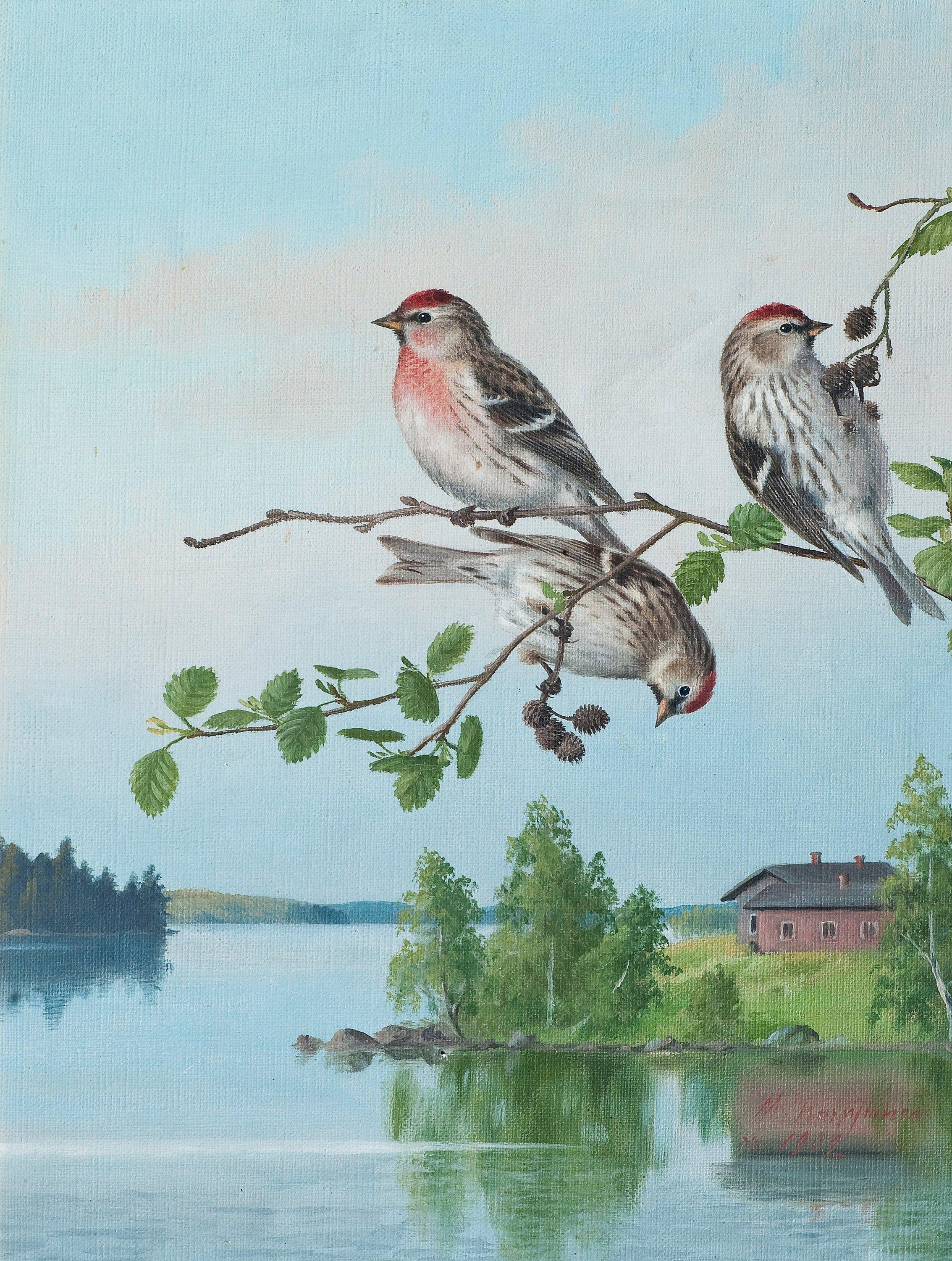 Matti Karppanen - Small Birds On A Branch.