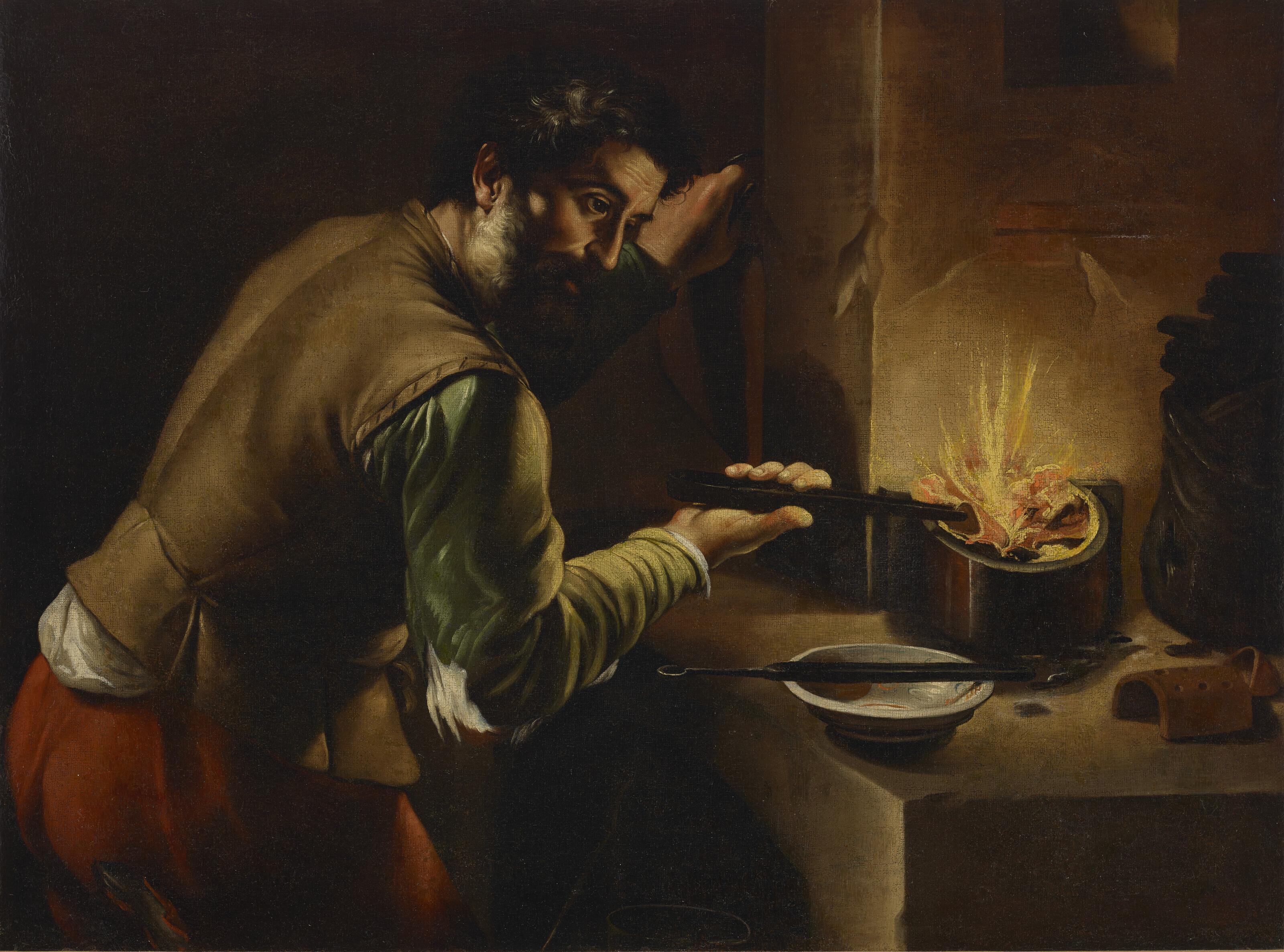Mattia Preti - A silversmith