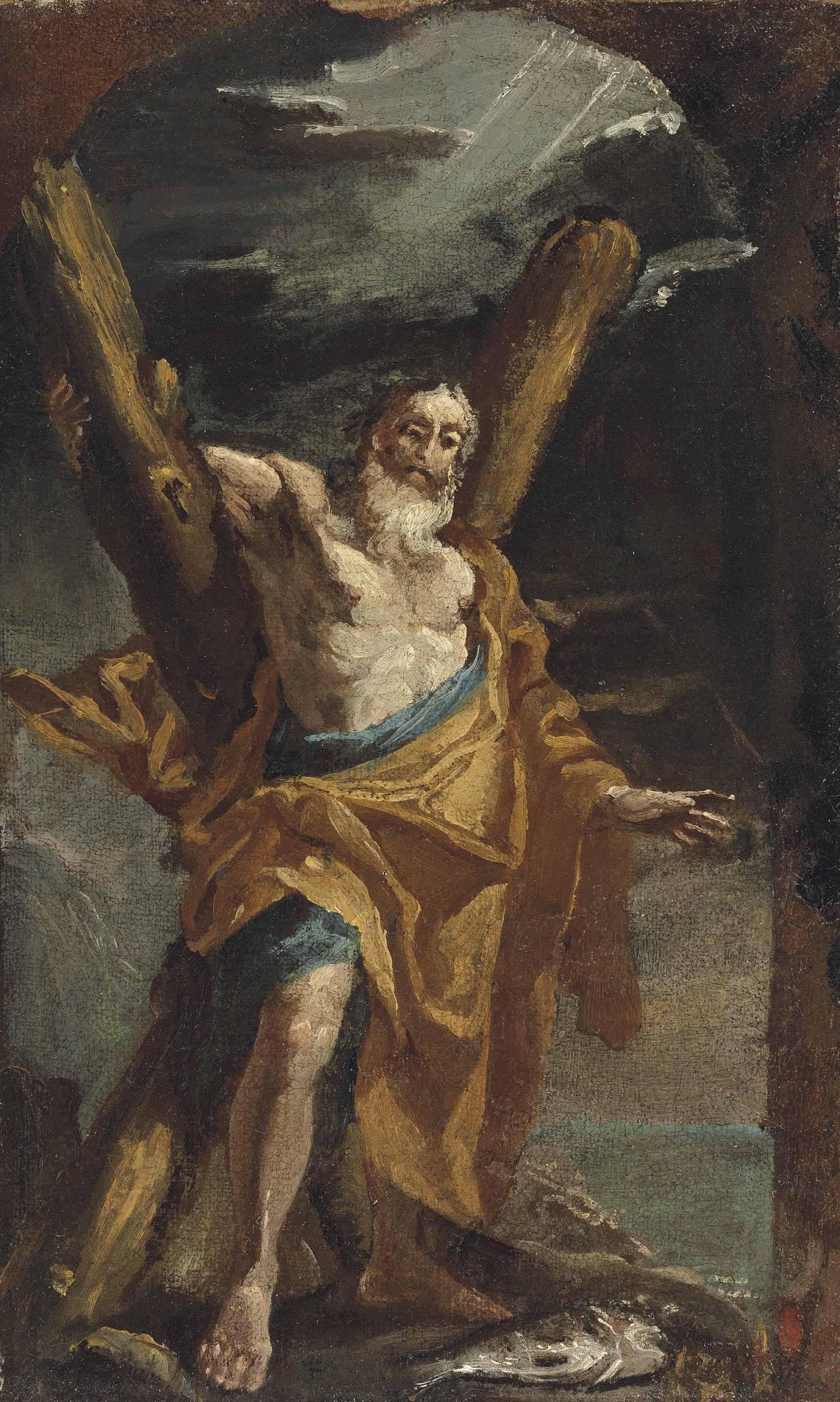 Mattia Preti - Saint Andrew - A Bozzetto