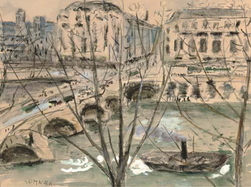 Maud Frances Eyston Sumner - Boats On The Seine