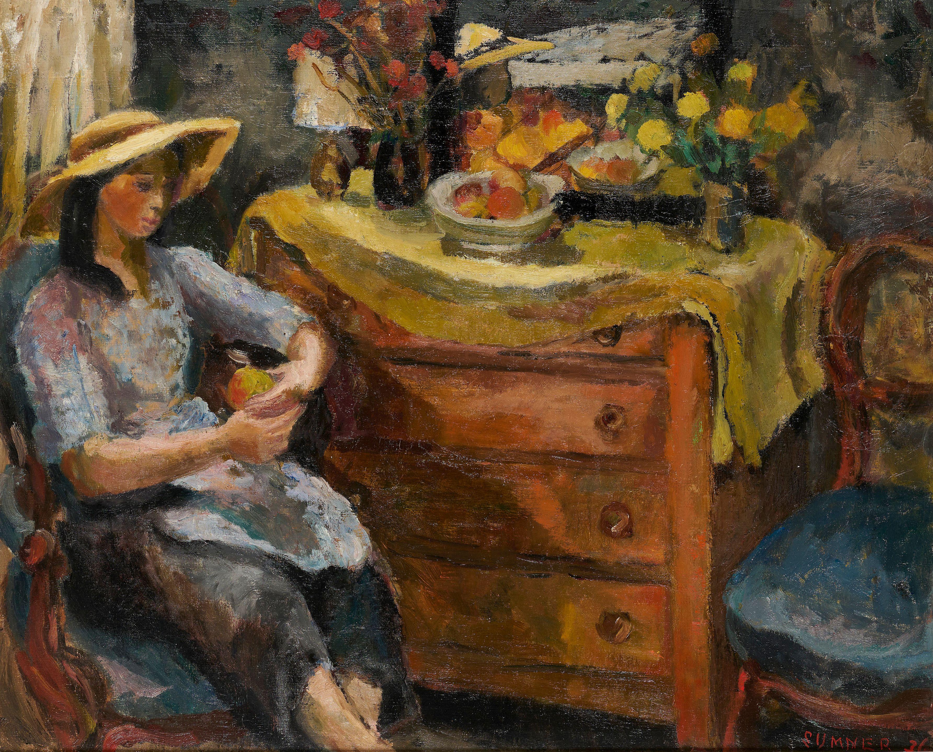 Maud Frances Eyston Sumner - Seated Woman (Framed)