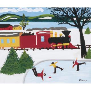 Maud Lewis - Skating On The Pond