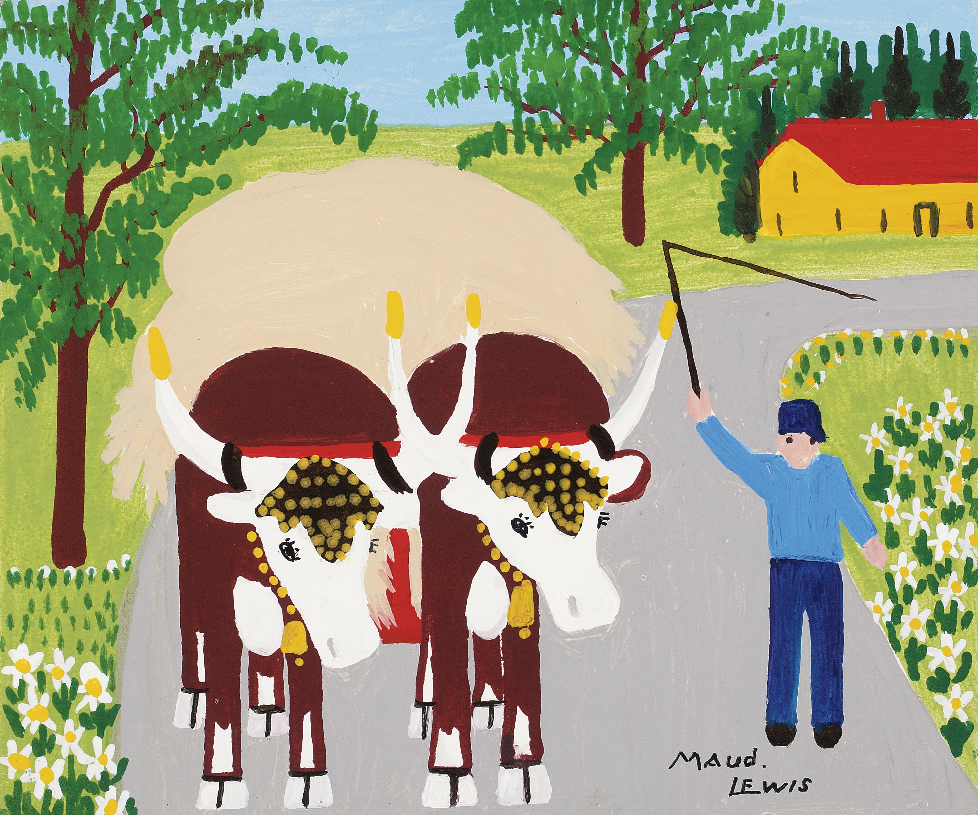 Maud Lewis - Team Of Oxen