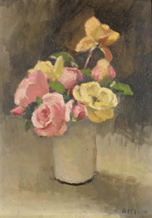 Maurice Asselin - Bouquet de roses