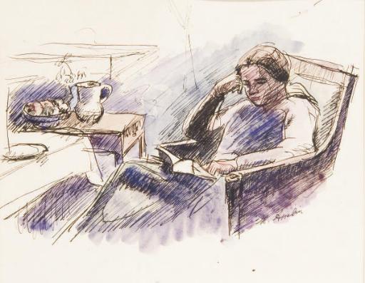 Maurice Asselin - Femme lisant