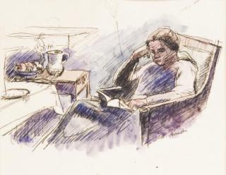 Maurice Asselin - Femme lisant