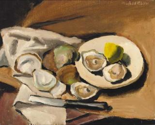 Maurice Asselin - Still life of oysters
