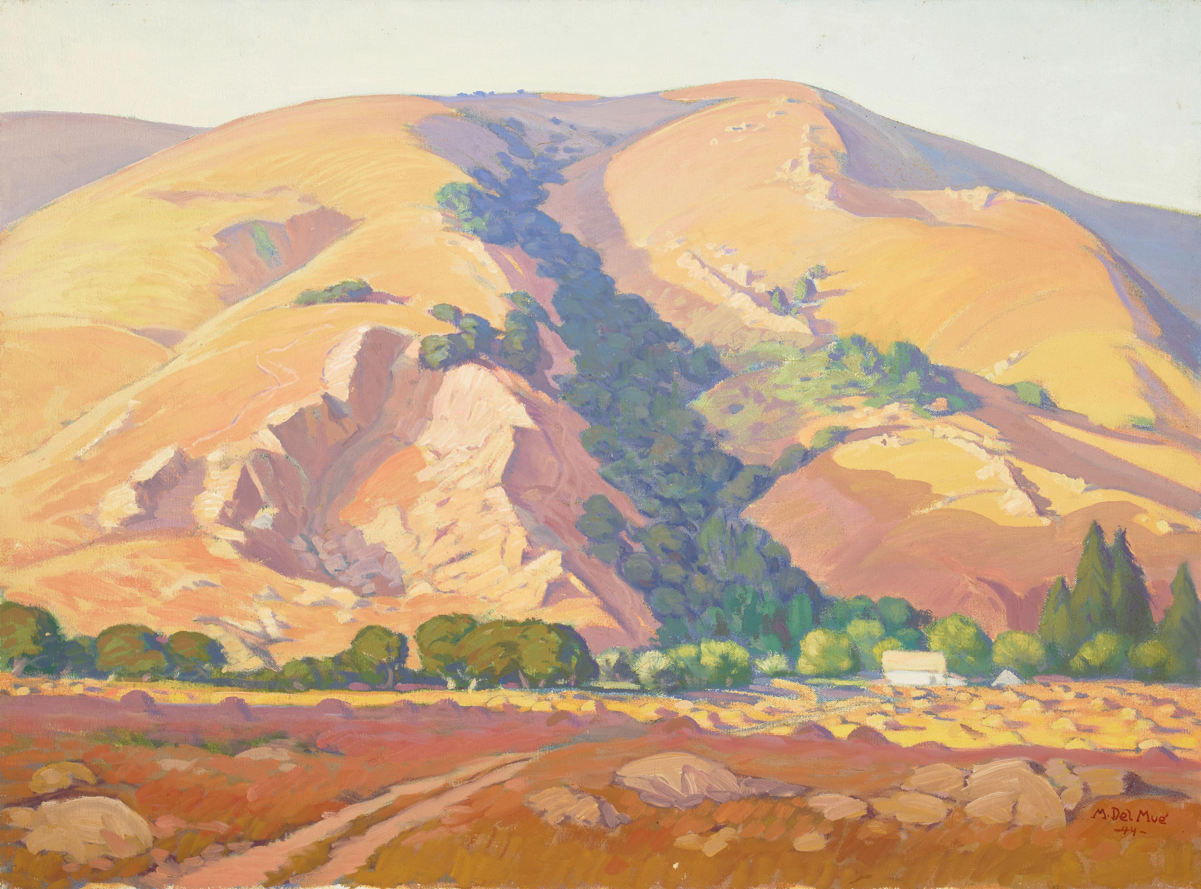 Maurice August Del Mue - Golden Hills 22 1/2 x 30 1/4 in. unframed