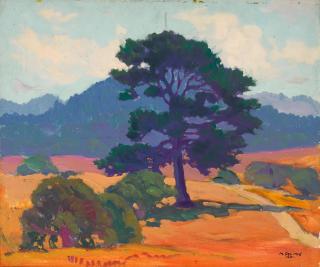 Maurice August Del Mue - Monterey Pine; Sea Coast - Pacific Grove (a group of two)