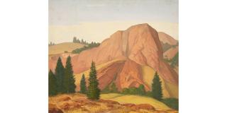 Maurice August Del Mue - Navarro Rock, Mendocino County 24 x 27 1/2 in. unframed