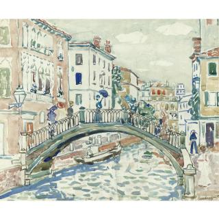 Maurice B. Prendergast - Little Bridge, Venice