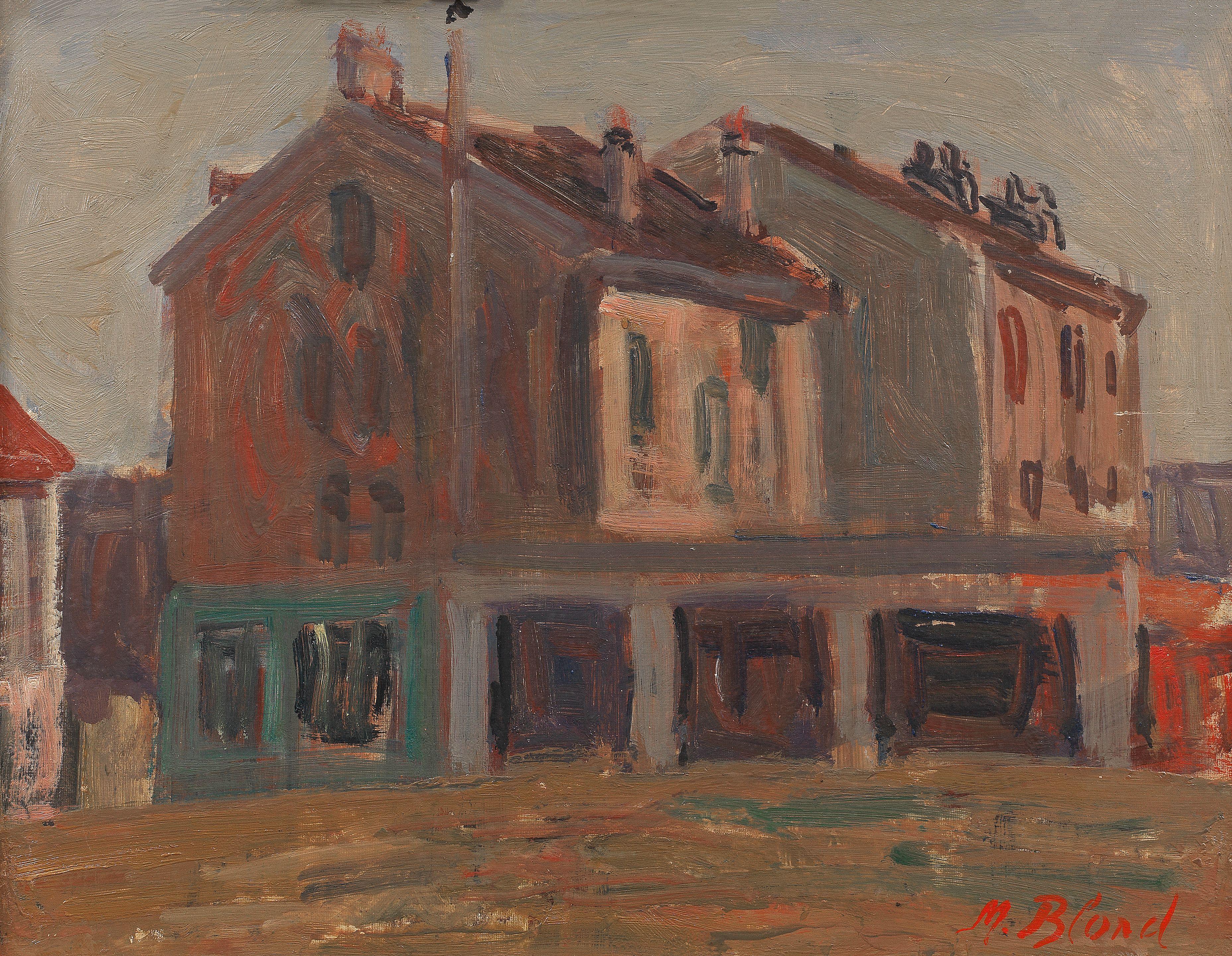 Maurice Blond - Two village scenes First: signed in Latin (lower right)