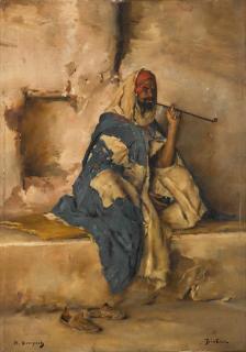 Maurice Bompard - Man with a Pipe, Biskra