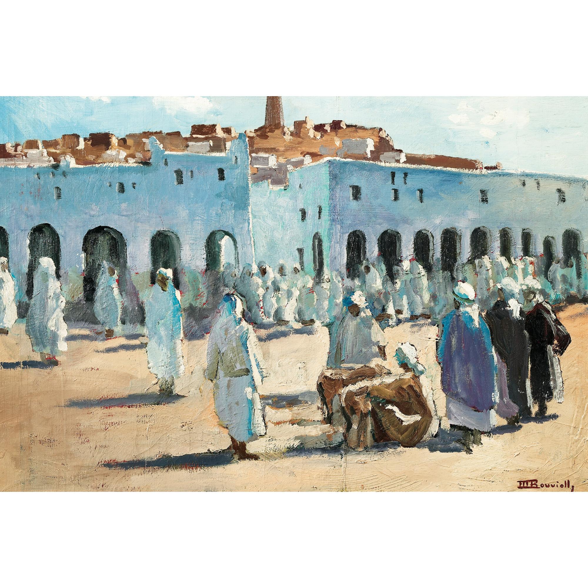 Maurice Bouviolle - Vue De Ghardaïamaurice Bouviolle ; Vue Of Gardhaïa ; Signed Lower Right ; Oil On Canvas