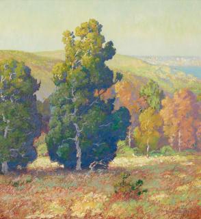 Maurice Braun - A glimpse of San Diego from Point Loma