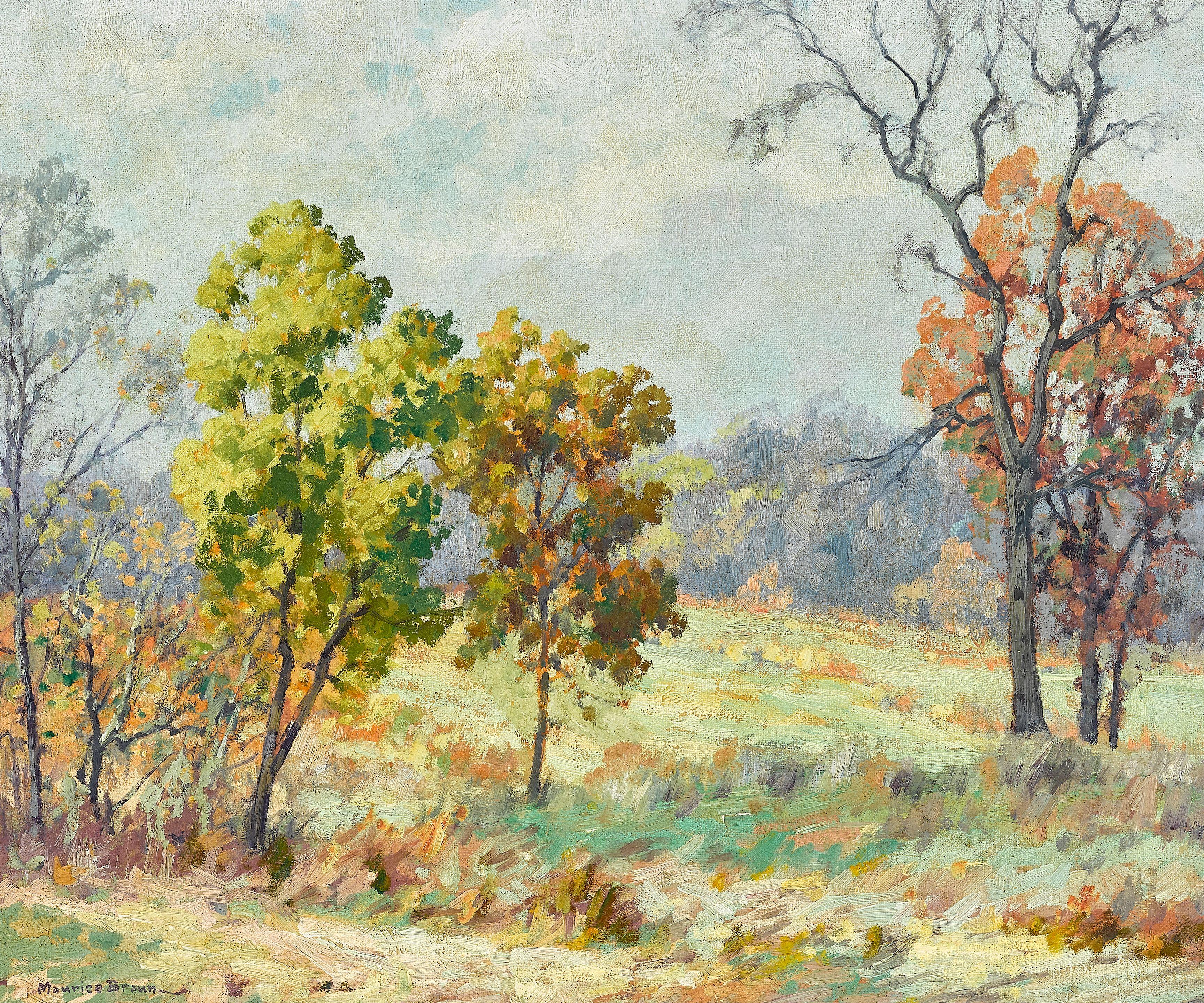 Maurice Braun - A View Through to a Meadow